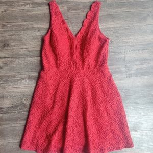 City Studio Red Skater Dress Glittery Homecoming Prom Size 13